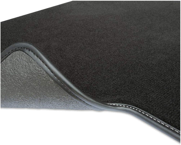 M MOTOS Velours Premium fussmatten Auto kompatibel mit Audi 80 B4 1991-1995 - Premium, Leder, Weiss