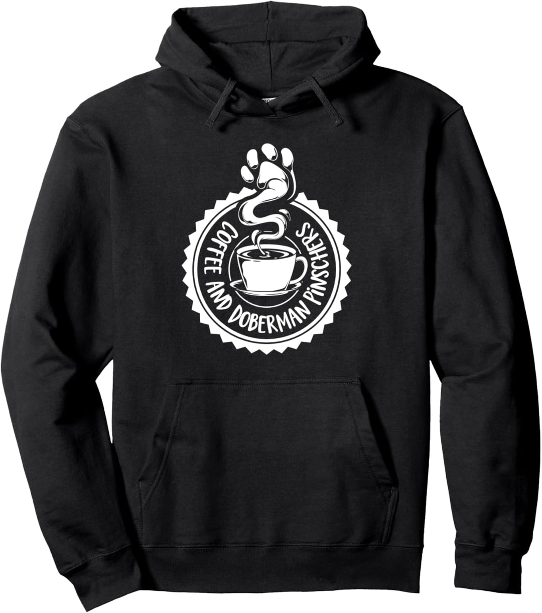 Kaffee und Dobermann Pullover Hoodie