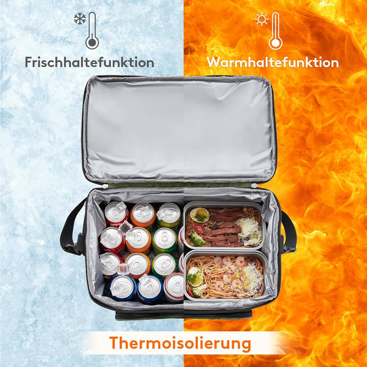 Lifewit Grosse Kühltasche 30L 48 Dosen, Kühlbox Faltbar, Isolierte Lunch Tasche, Leichte, Tragbare K