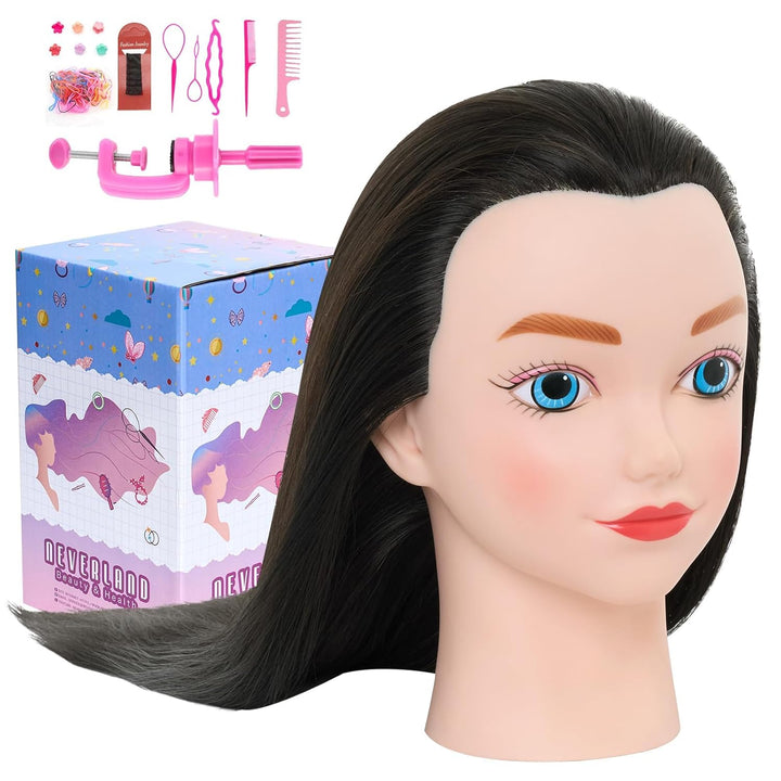 NEVERLAND Professionelle Friseur Kopf 20 inch 100% Synthetische Haar Training Kopf Friseur Kopf Spor