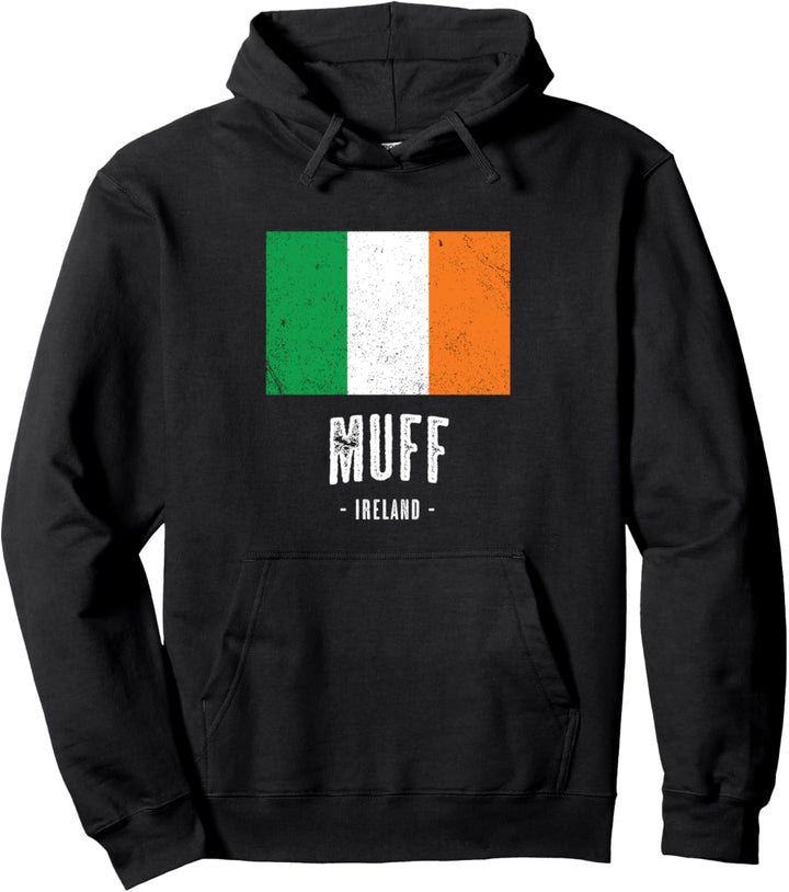 Stadt von MUFF - Irland | Irische Flagge Souvenir - Pullover Hoodie