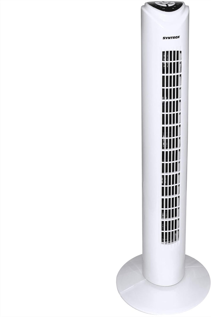 Syntrox Germany Turmventilator oszillierend Drilef | Turm Tower Fan | Standventilator, LED-Tasten, 3