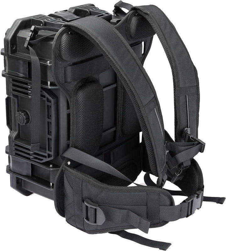 HMF 15401-02 Outdoor Kamerarucksack mit Rasterschaumstoff, Fotorucksack gross | 47,5 x 38 x 22,5 cm