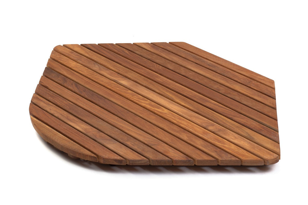 asinox TEK3A5858R Duschmatte aus Teakholz, Eckig, 58 R Braun