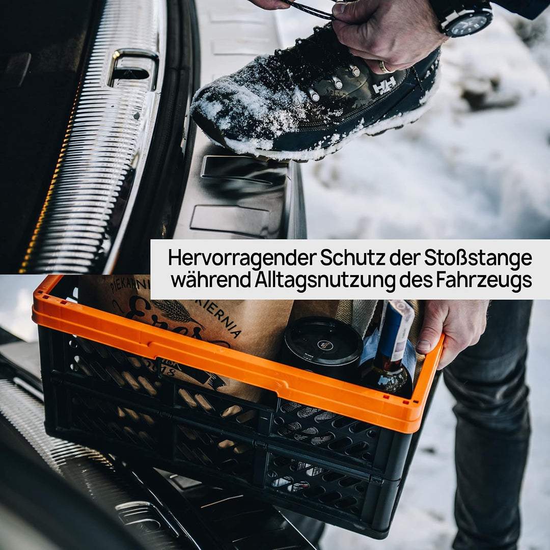 CHROMEMASTER | Ladekantenschutz Stossstangenschutz Kompatibel mit Renault Master 2010-2024; Gebürste