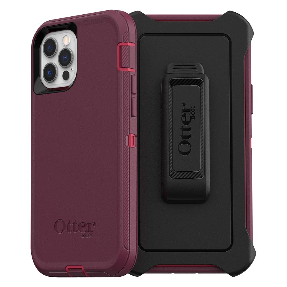 OtterBox Schutzhülle für iPhone 12 &amp; iPhone 12 Pro Defender Series – Berry Potion (Raspberry Wine/Bo
