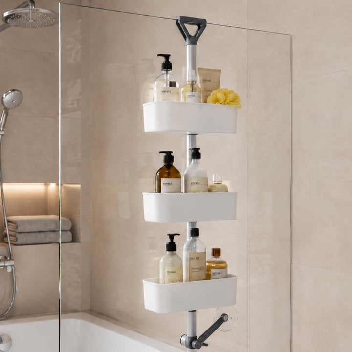 Aspira Home 3-stufiges Duschregal – Duschablage mit einzeln verstellbaren Ablagen, rostfreier Metall