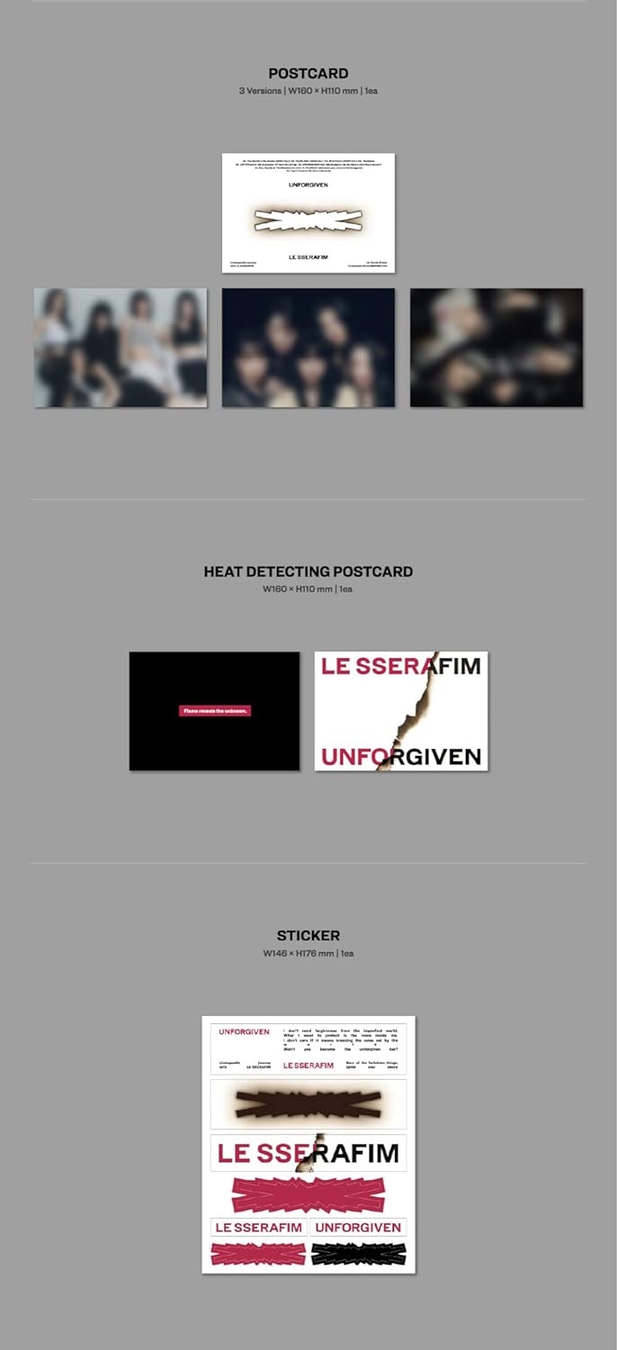 LE SSERAFIM - UNFORGIVEN 1st Studio Album+Store Gift (DUSTY AMBER ver.), Dusty Amber Ver.