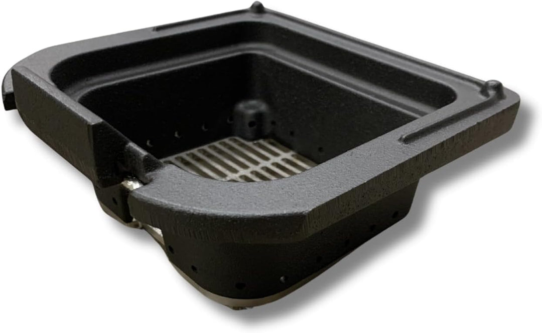 EDILKAMIN Original Feuerschale für Pelletöfen, Schwarz, Gusseisen, Quadratisch, Kompatibel mit Pelle