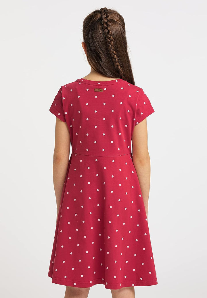 Ragwear Mädchen Kleid GWENDOLINE und GWENDOLINE DOTS Sommerkleid gepunktet und Einfarbig in sommerli