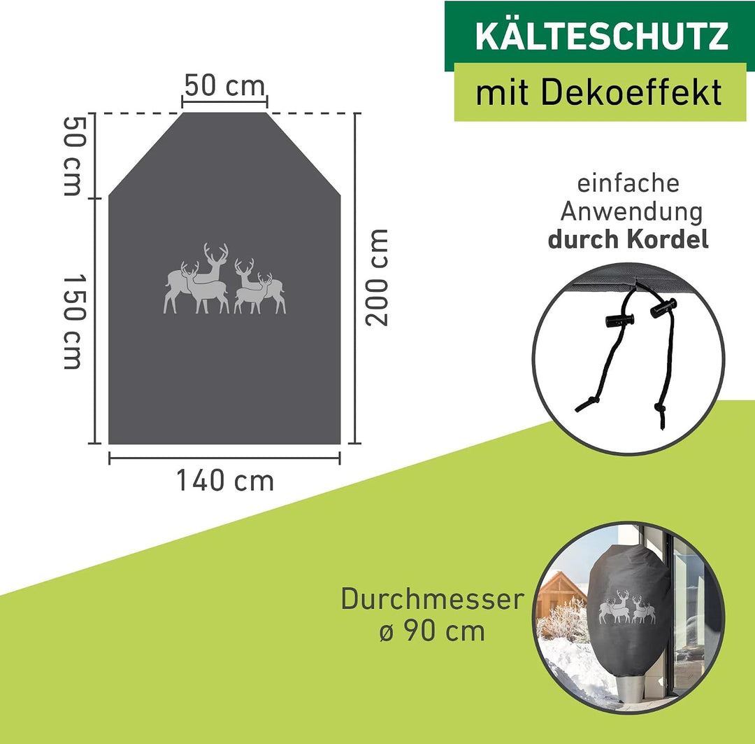 Windhager Winter-Deko-Vlieshaube Protect XXL, Kälteschutz, Frostschutz, Gartenvlies, Abdeckvlies, Hi