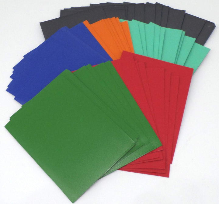 docsmagic.de 5 x 100 Premium Bi-Color Card Sleeves Mat Dark Blue Green Red Orange Mint/Black Standar