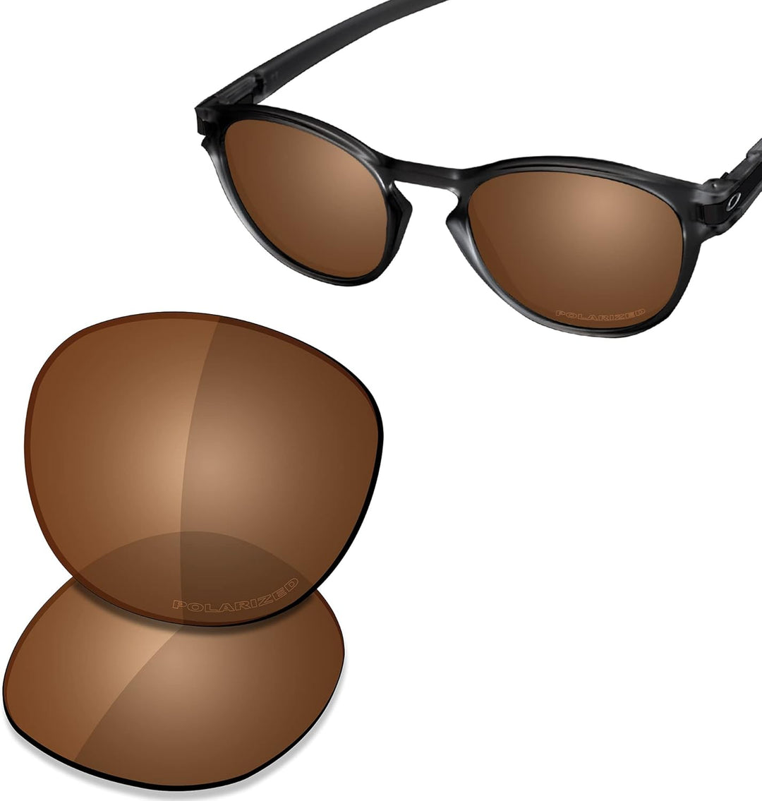 Saucer Premium Ersatzgläser für Oakley Latch OO9265 Sonnenbrillen High Definition - Amber Brown Pola