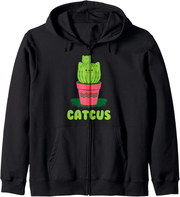 Kaktus Katzen Kapuzenjacke