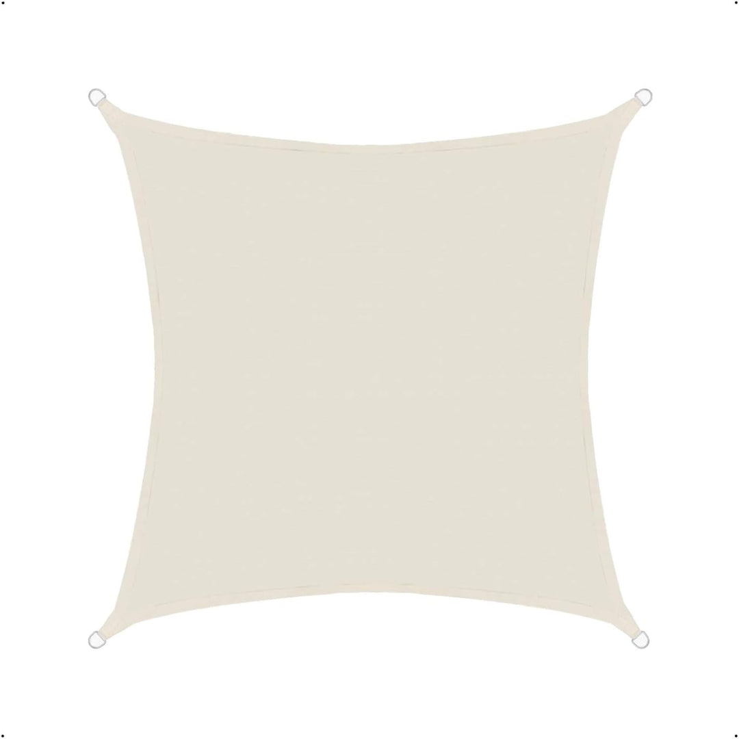 Sonnensegel luftdurchlässig 3m Quadrat Sonnenschutz HDPE - Cream Cream 3m quadrat HDPE, Cream 3m qua