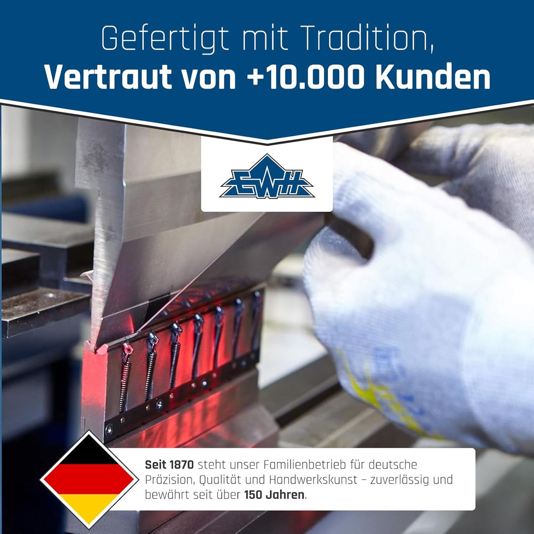 EWH Raketenofen aus 3 mm Stahl inkl. Grillplatte – Made in Germany - robuster Outdoor Holzofen zum K