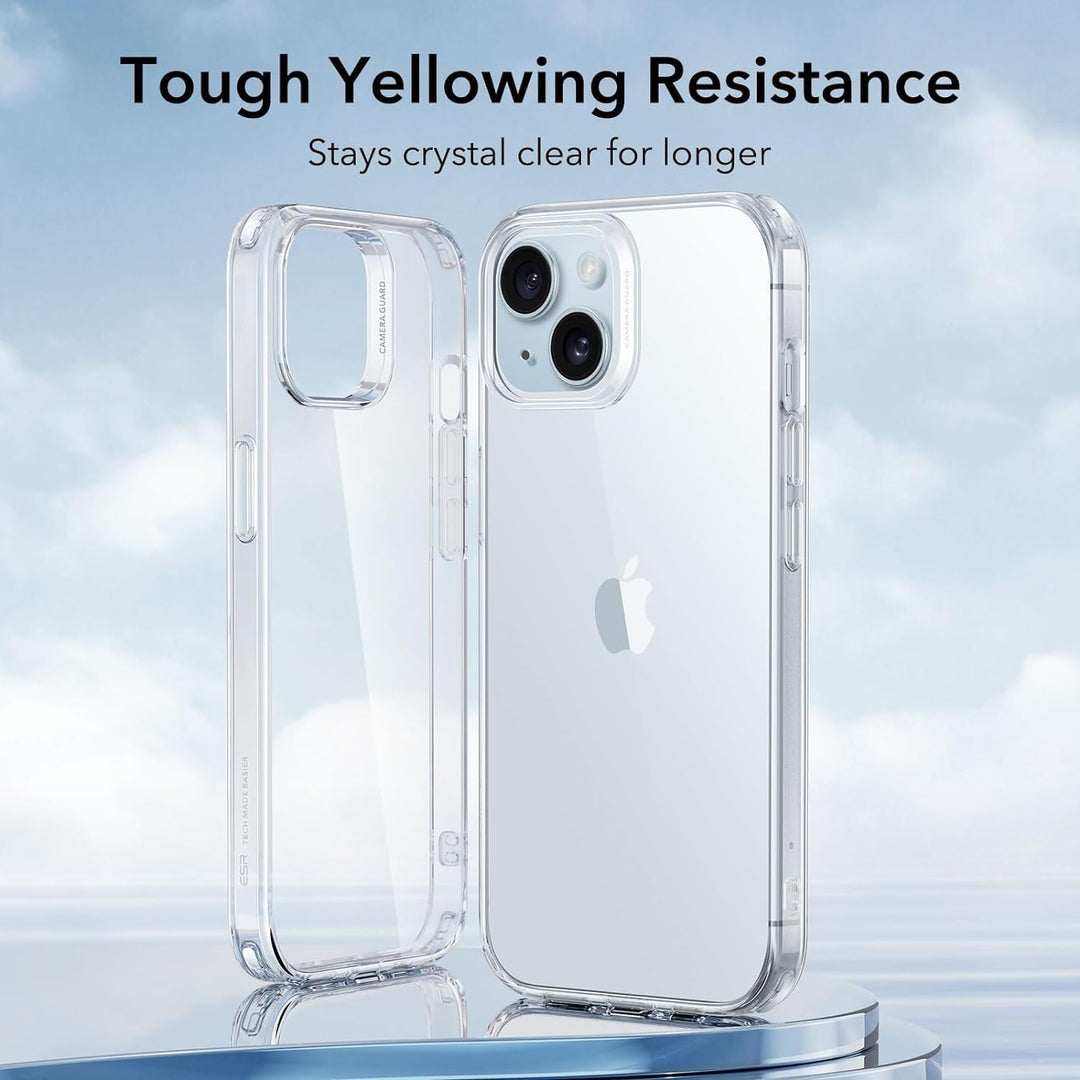 ESR für iPhone 15 Plus Hülle, klares Silikon Case, stossfeste dünne Abdeckung, vergilbungsbeständige