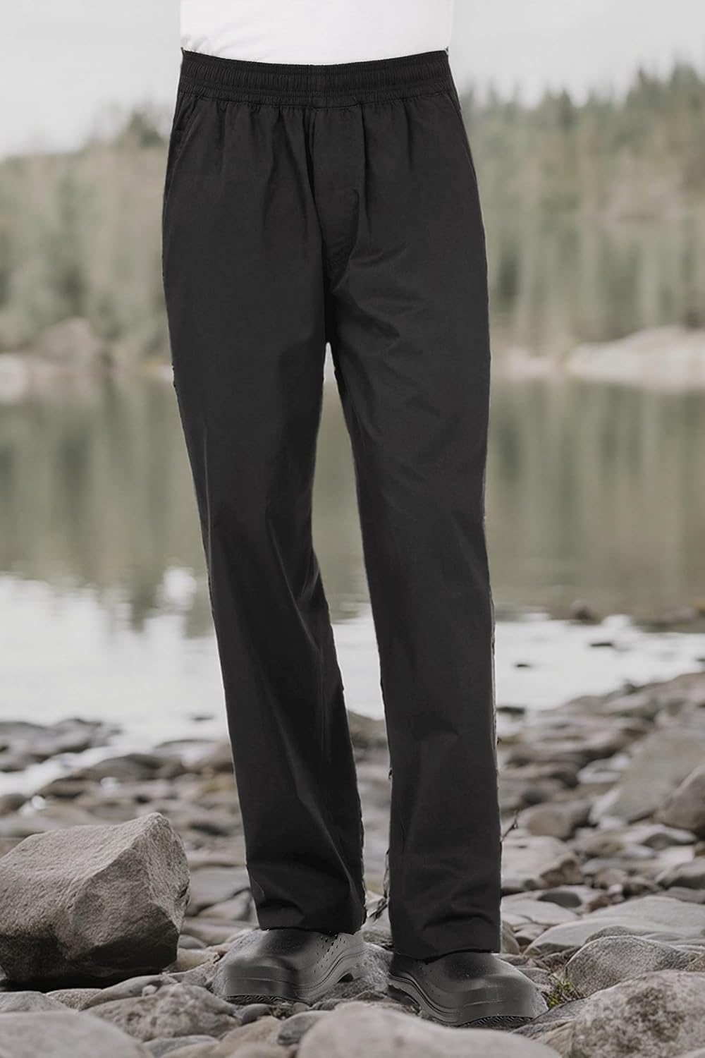 Chef Works BBLW Basic Herren Baggy Leichte Chef Hose, BBLW-BLK-S, S