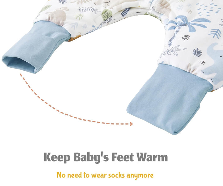Chilsuessy Baby Winterschlafsack Schlafsack mit Füssen Warm Kinder Ganzjahres Winter Schlafsack Schl