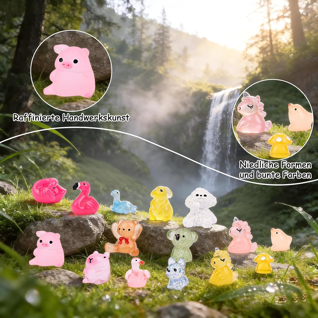 120 Stück Mini Figuren Tiere, Verschiedene Modelle Kleine Bunte Tiere Figuren Miniatur Mini Tiere En