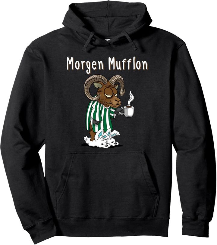 Lustiges Morgen Mufflon Morgenmuffel Kaffee Geschenk Pullover Hoodie