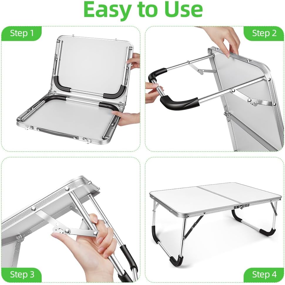 Aomig Campingtisch Klappbar, Kleiner Klapptisch, Tapeziertisch Tragbar Multifunktionstisch, Frühstüc