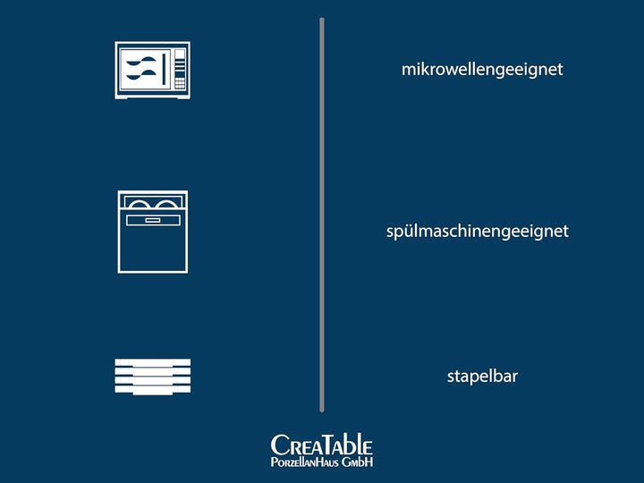 Creatable, 22257, Serie Damask rot, Geschirrset, Kombiservice 16 teilig, Steingut, Rot