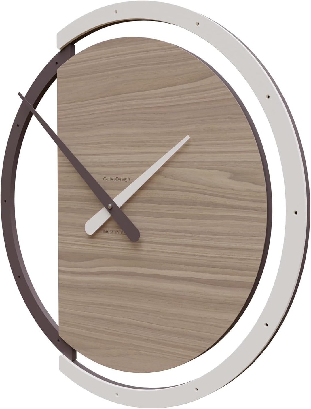 CalleaDesign 45 cm Wanduhr Zaki Canaletto Walnuss, Canaletto Walnuss