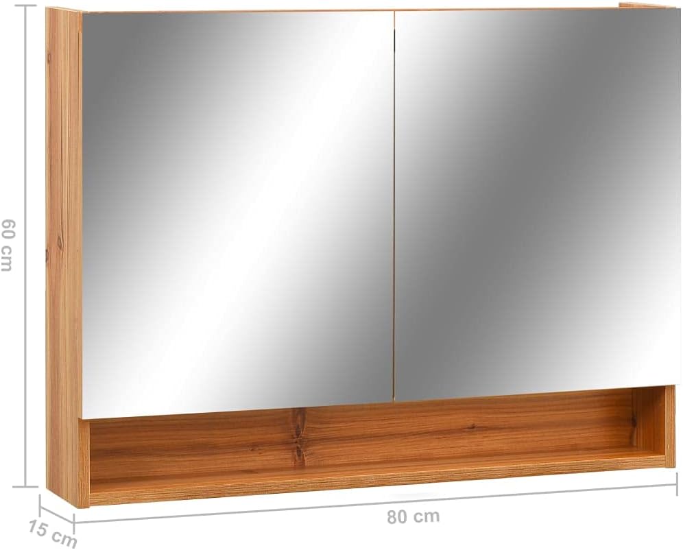 vidaXL LED Bad Spiegelschrank Badschrank Lichtspiegel Badspiegel Badezimmerspiegel Hängeschrank Badm