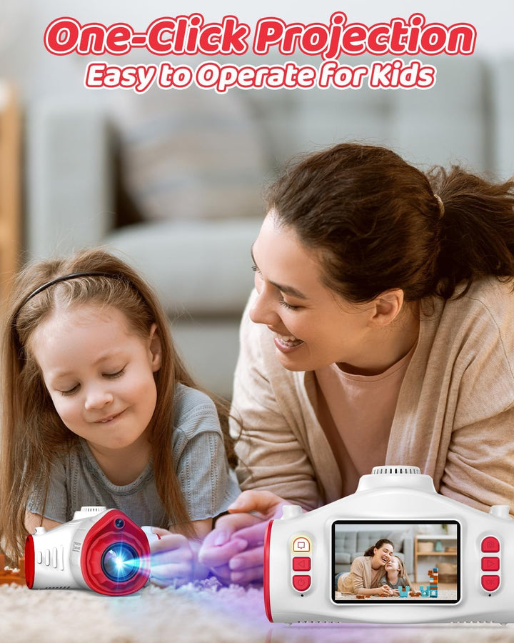 Kinderkamera, Usteetic 3 in 1 Beamer Projektor Kamera für Kinder 1080P Digitalkamera Kinder Fotoappa