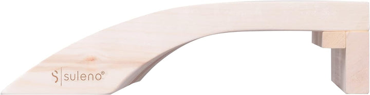 SULENO Sauna Kopfstütze ESKE ergonomisch aus robustem Espenholz Nackenstütze Kopfkeil Saunakissen