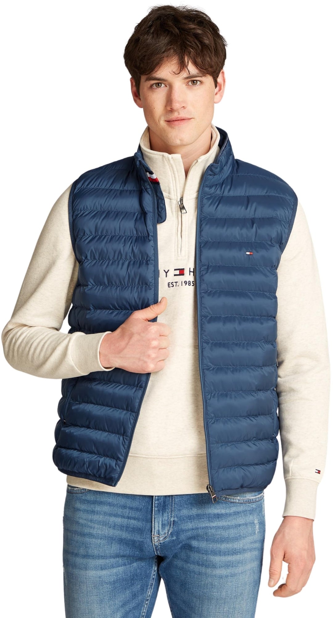 Tommy Hilfiger Herren Westen XXL Blau (Aegean Sea), XXL Blau (Aegean Sea)
