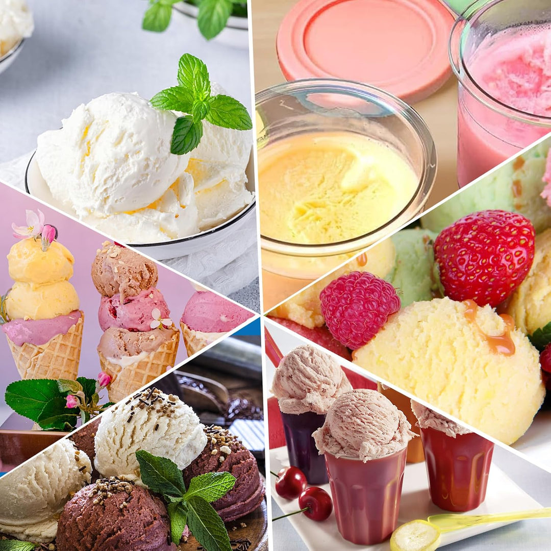 XSYKJGS Eisbehälter für Speiseeis 4er-Set Behälter Hausgemachte für Ninja Creami Eismaschine - Pint-