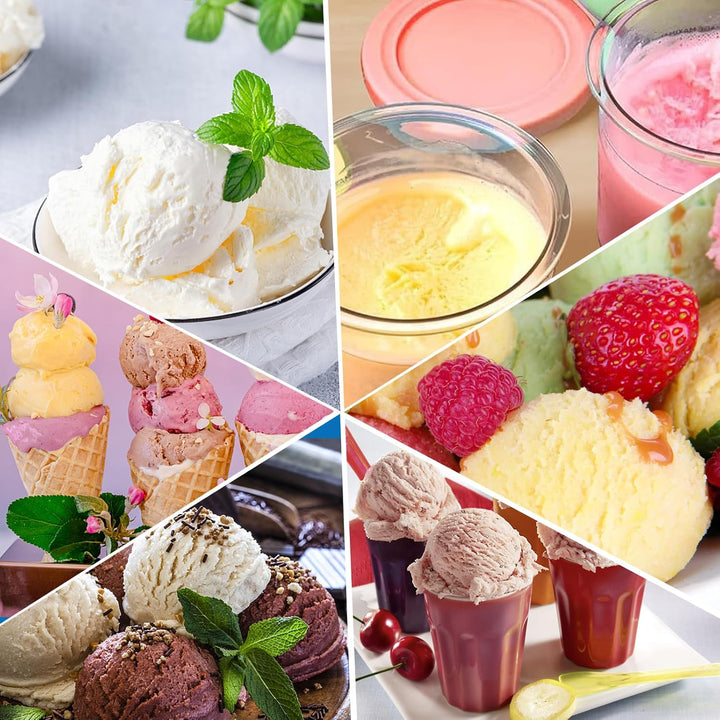 XSYKJGS Eisbehälter für Speiseeis 4er-Set Behälter Hausgemachte für Ninja Creami Eismaschine - Pint-