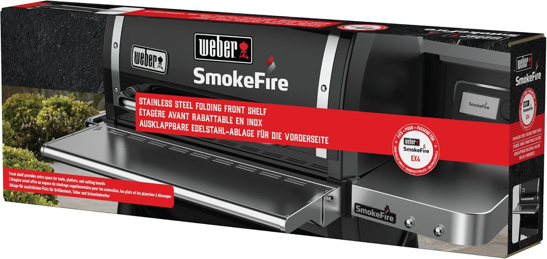 Weber SmokeFire EX4 / EPX4 Fronttisch/abklappbar, zusätzliche Ablagefläche für Grillgut, einfache Mo