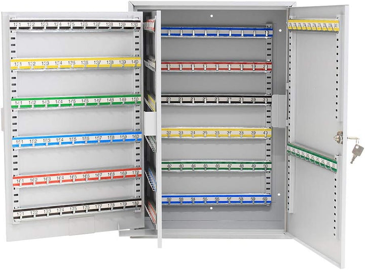 Rottner Schlüsselschrank Eintürig S 250 mit Zylinderschloss, Lichtgrau, 250 Schlüsselanhänger gratis