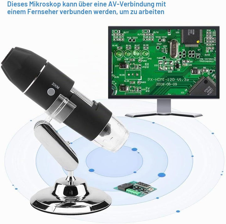 USB Digital Mikroskop, Elektronisches Hand Mikroskop Mikroskop Kamera HD 1600X-Vergrösserungs Endosk
