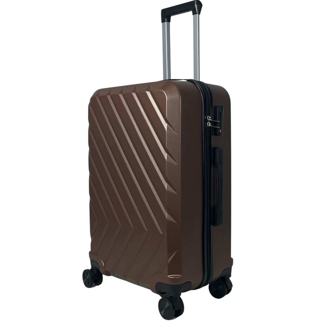 MY TRAVEL BAG Hartschalen-Koffer Trolley Reisekoffer (Handgepäck-Mittel-Gross-Set) 4 Doppel-Rollen (
