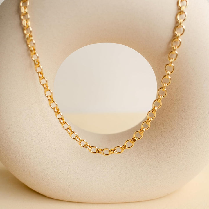 Happiness Boutique Damen Ankerkette in Gold | Statement Chunky Chain Rundankerkette aus Edelstahl Wa