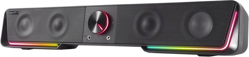 Speedlink Gravity RGB Stereo Soundbar – Lautsprecher mit Bluetooth-Verbindung für Smartphone/Tablet