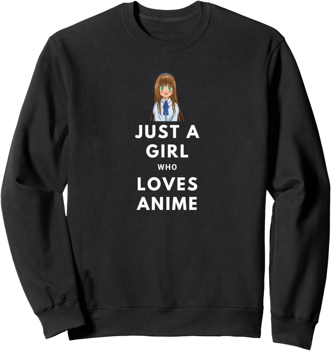 Lustige süsse nur ein Mädchen, das Anime liebt Sweatshirt