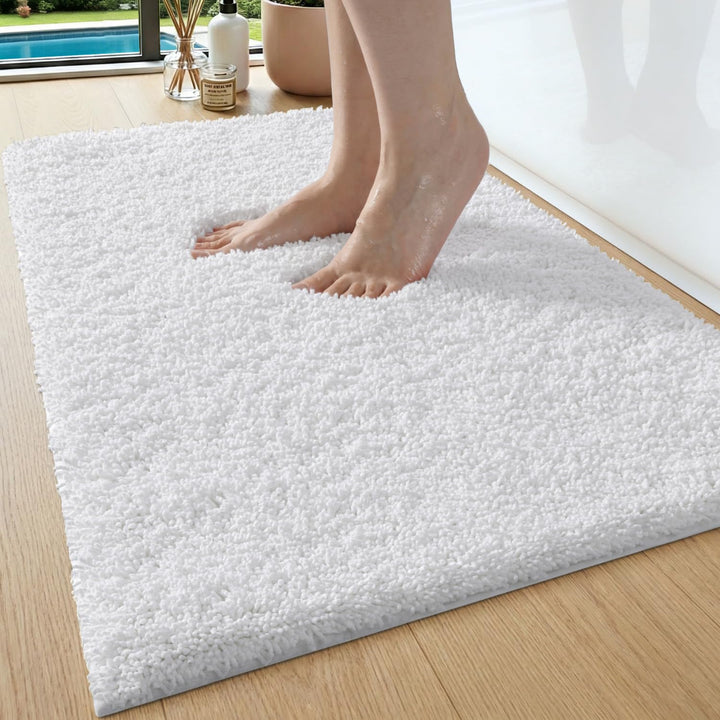 DEXI Badezimmerteppich 50 x 80 cm, Badematte rutschfest Saugfähig, Flauschig und Extra Dick, Badvorl