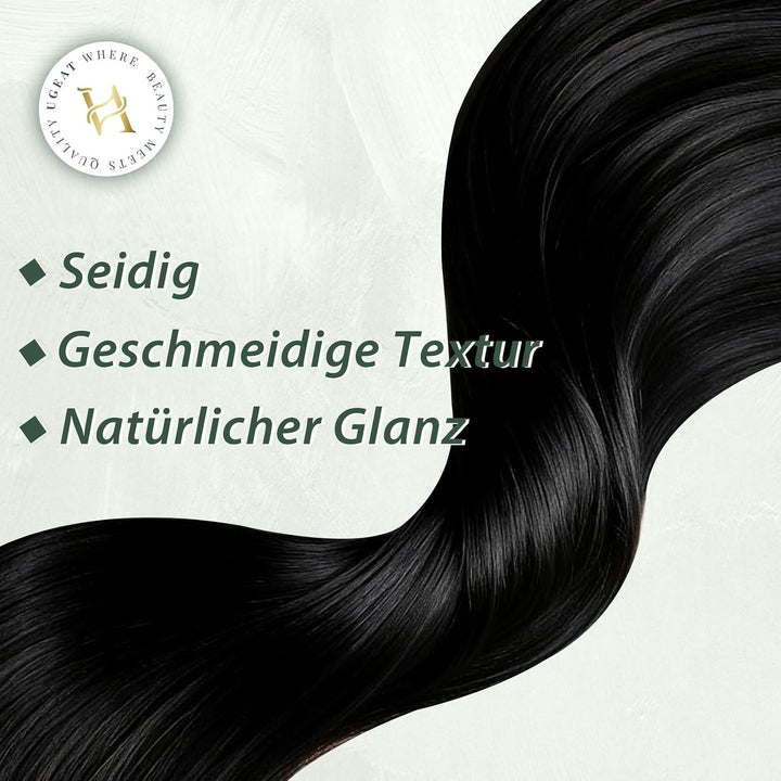 Ugeat Invisible Tape Extensions Echthaar 30cm Braun Balayage Seidig Haarverlängerung Echthaar Tapes