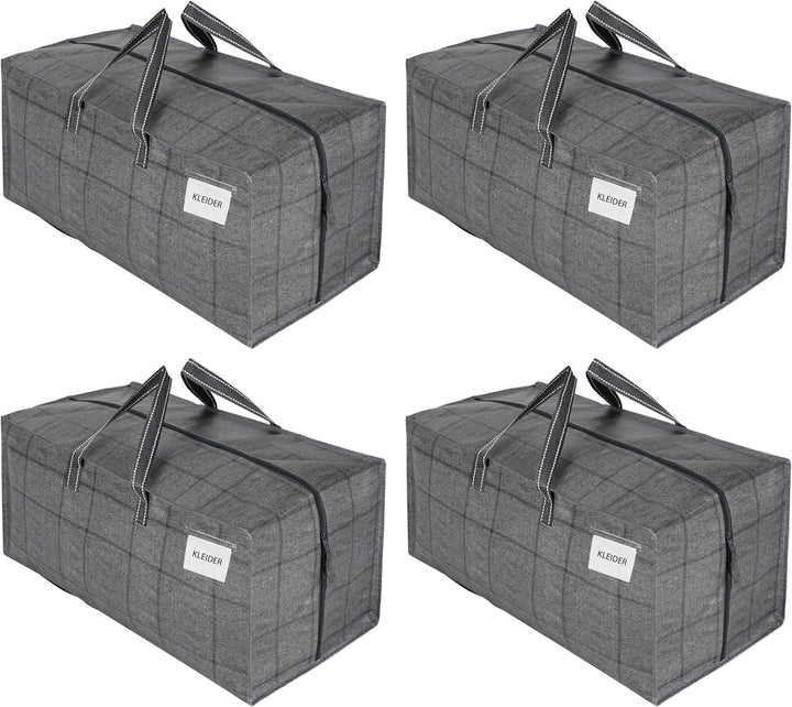 VENO 4-er Pack extra grosse Umzugstaschen mit Rucksackgurten, Umzugshelfer, starke Griffe und Reissv
