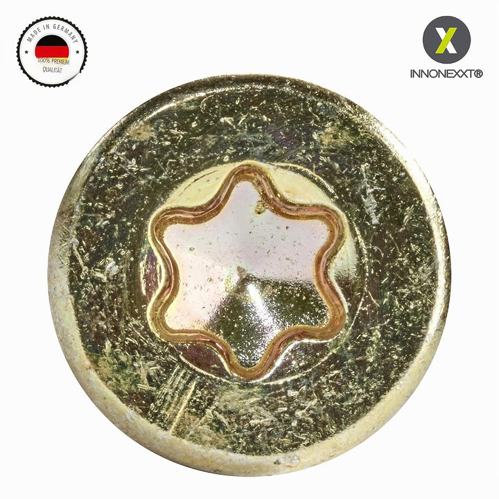 INNONEXXT® Premium Spanplattenschrauben | 3,0 x 30 mm | Fräsrippen | Cut-Spitze | Terrassenschrauben