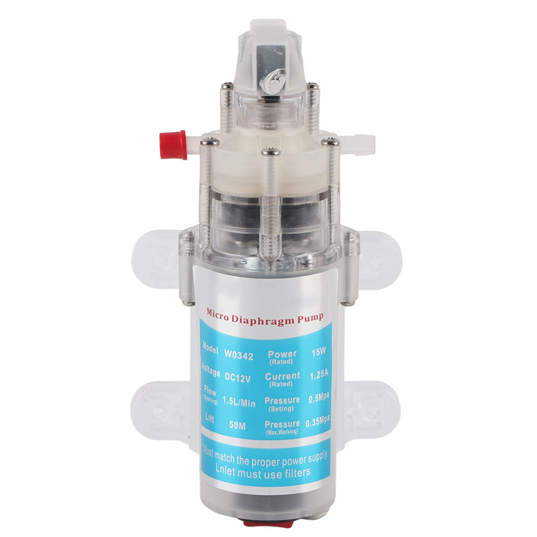 Membranpumpe, 12 V 15 W, leise Wasserpumpe für Lebensmittel, Mikromembranpumpe DC selbstansaugend 0,