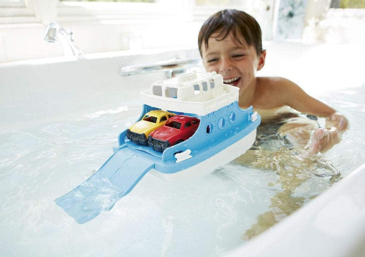 Green Toys Fähre mit Autos blau-weiss nachhaltiges Spielzeug