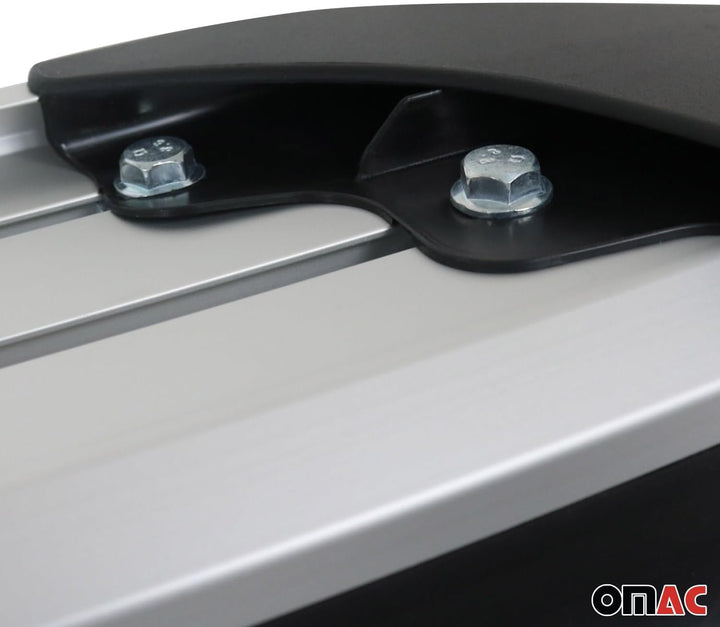 OMAC Trittbretter Schweller Seitenbretter kompatibel mit Honda CR-V 2001-2007 2X Aluminium Silber FA
