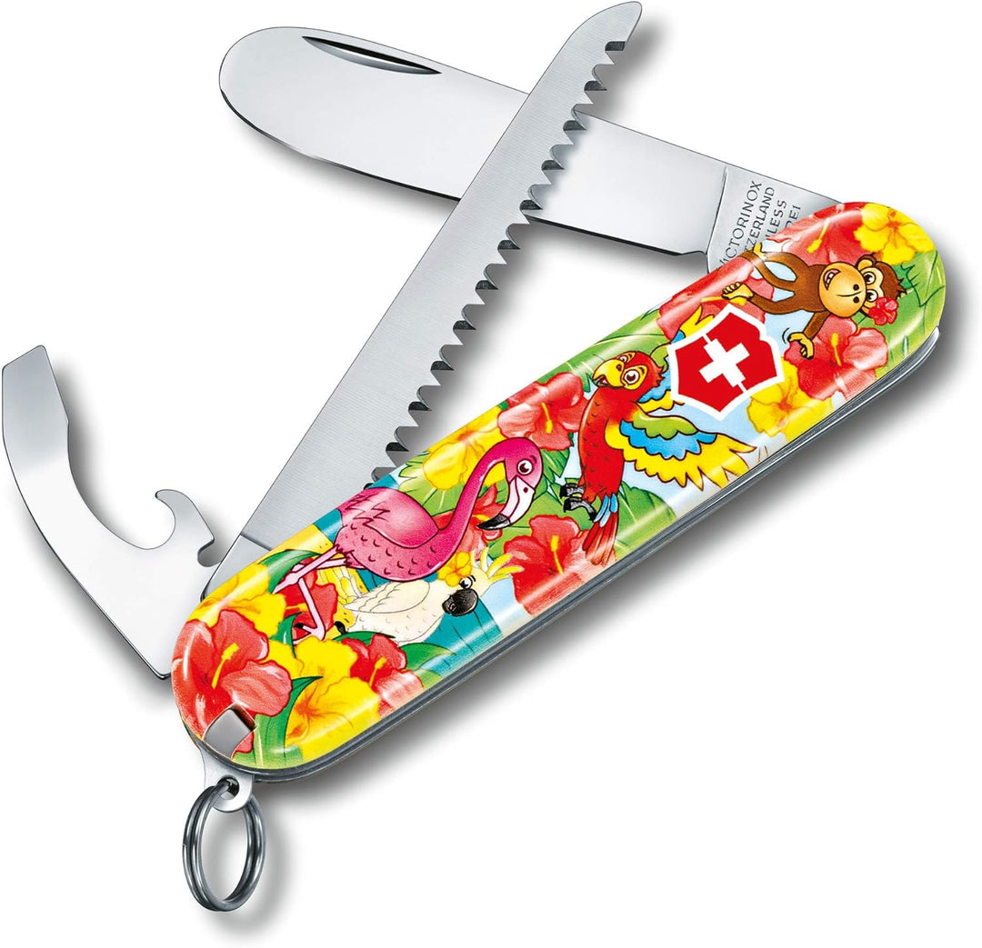Victorinox, Schweizer Taschenmesser, My First Tier-Edition, Multitool, 9 Funktionen, Klinge, gross,
