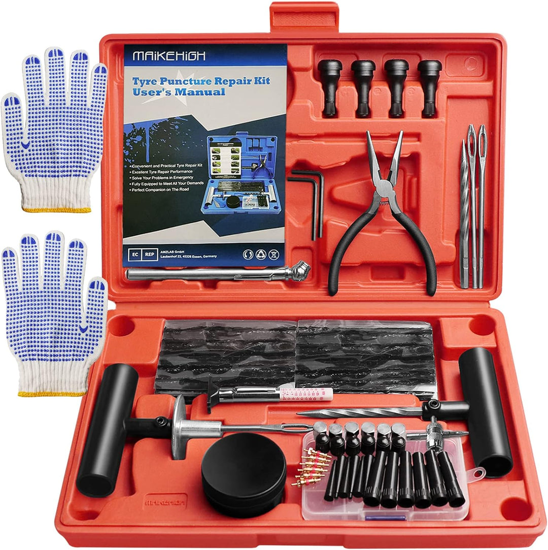 MAIKEHIGH Reifenreparaturset Auto, Reifen Reparaturset - 100 Stück Set für Motorrad, ATV, LKW, Trakt